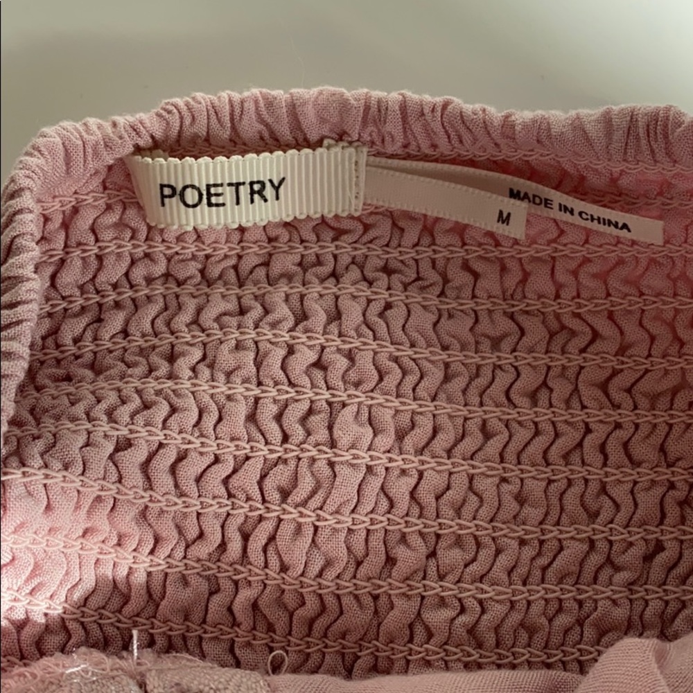 Poetry Pink Strapless Dress Medium - Picture 5 of 6